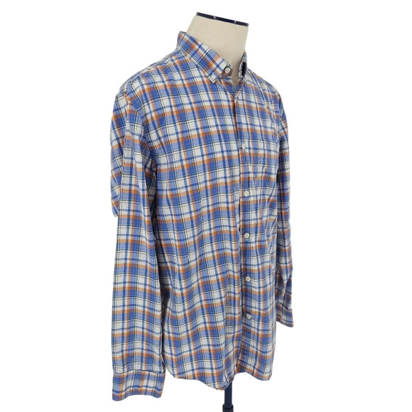 Banana Republic Tailored Slim Fit Shirt Plaid Long Sleeve Button Up Collared - Picture 3 of 7